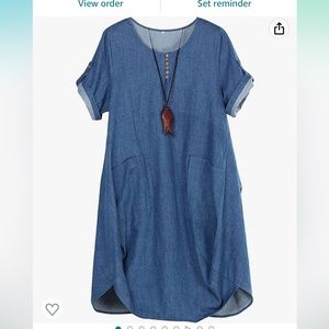 Minibee Women's Ruffle Oversize Casual Midi Dresses with Pockets 3x